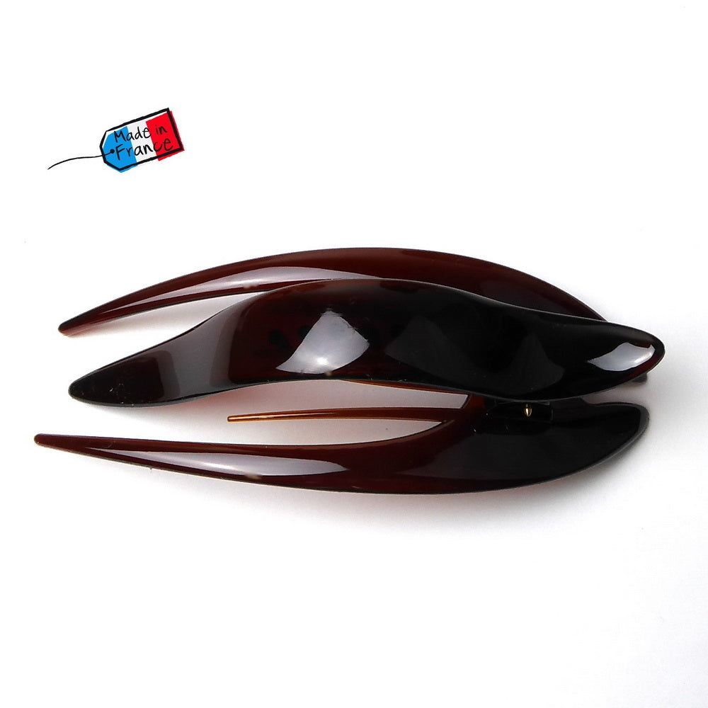 Grande pince à cheveux plate Made in France 13cm
