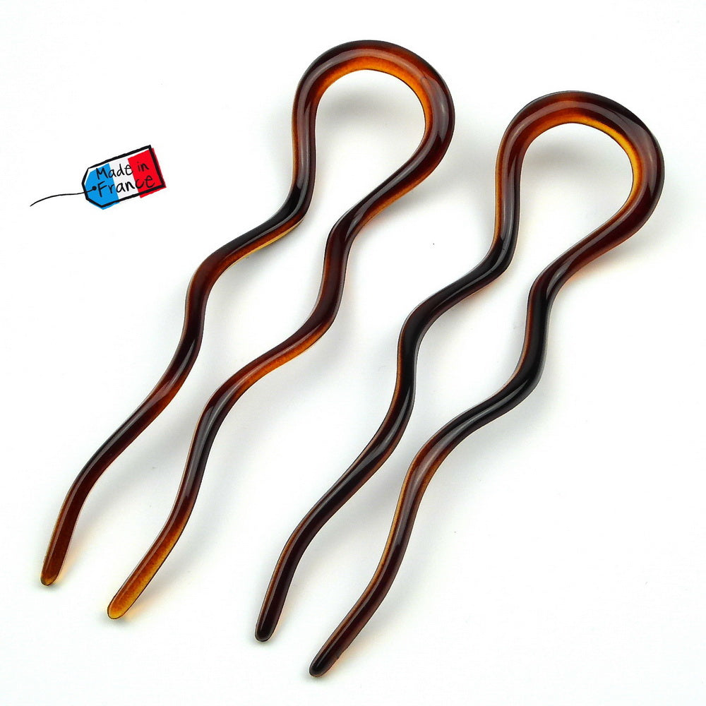 2 Pics à cheveux ondulées 13cm Made in France