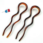 2 Pics à cheveux ondulées 13cm Made in France