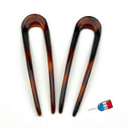 Lot de 2 pics à cheveux 12cm Made in France