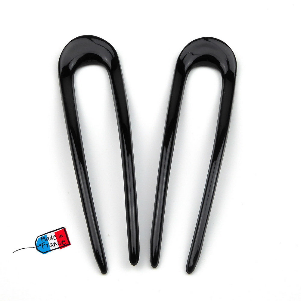 Lot de 2 pics à cheveux 12cm Made in France