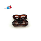 Pince cheveux forme papillon en celluloid 5cm, fabrication française