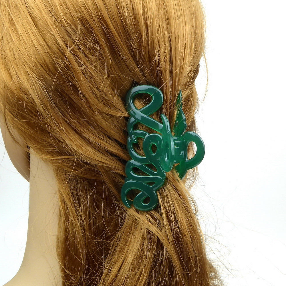 Pince cheveux "Love" en Acétate de celluloïd Made in France 8.5cm