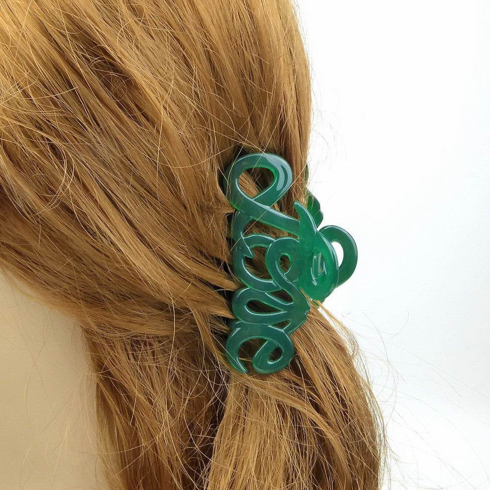 Pince cheveux "Love" en Acétate de celluloïd Made in France 8.5cm