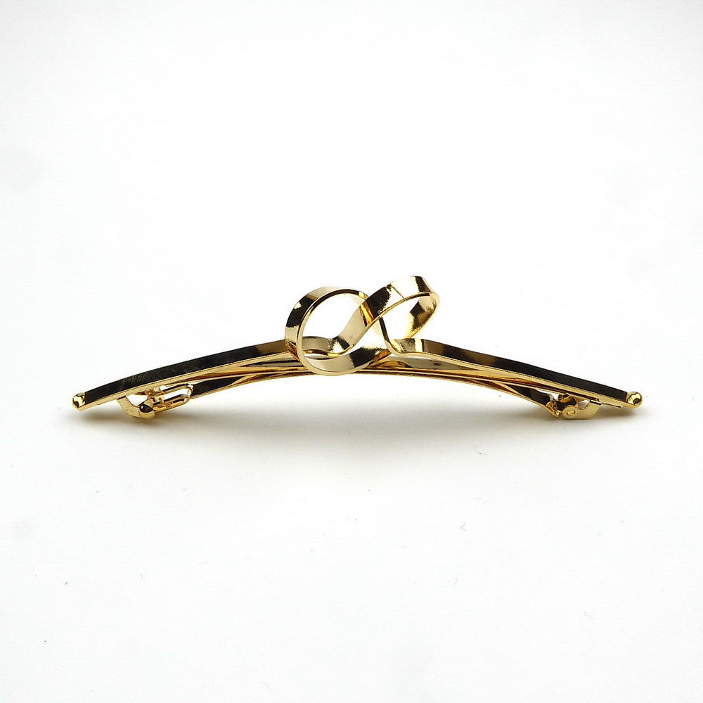 Barrette à cheveux longue motif entrelacé