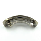 Barrette cheveux métal argenté incurvé 