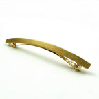 Barrette cheveux fine longue en métal brossé doré
