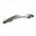 Grande barrette à cheveux en métal brossé argenté