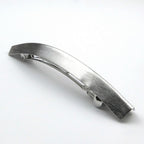 Grande barrette à cheveux en métal brossé argent
