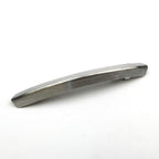 Grande barrette cheveux en métal brossé argenté