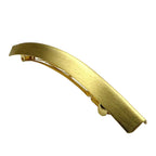 Grande barrette cheveux en métal brossé doré