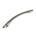 Barrette à cheveux longue en métal brossé argent