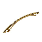 Barrette à cheveux longue en métal brossé doré