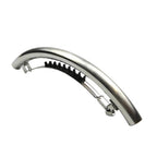 Grande barrette à cheveux incurvée argent