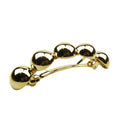 Barrette à cheveux incurvée 8cm cabochon - doré