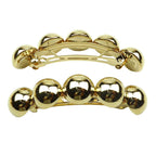 Barrette à cheveux incurvée 8cm cabochon - doré brillant