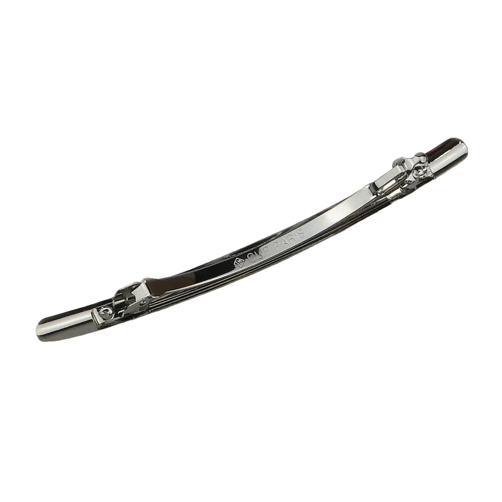 Barrette à cheveux métal longue 10.5cm cheveux fin, argent