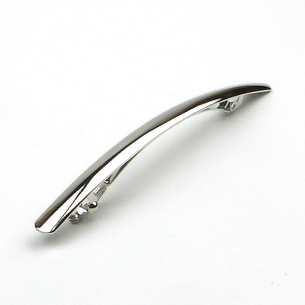 Barrette à cheveux métal longue 10.5cm argent