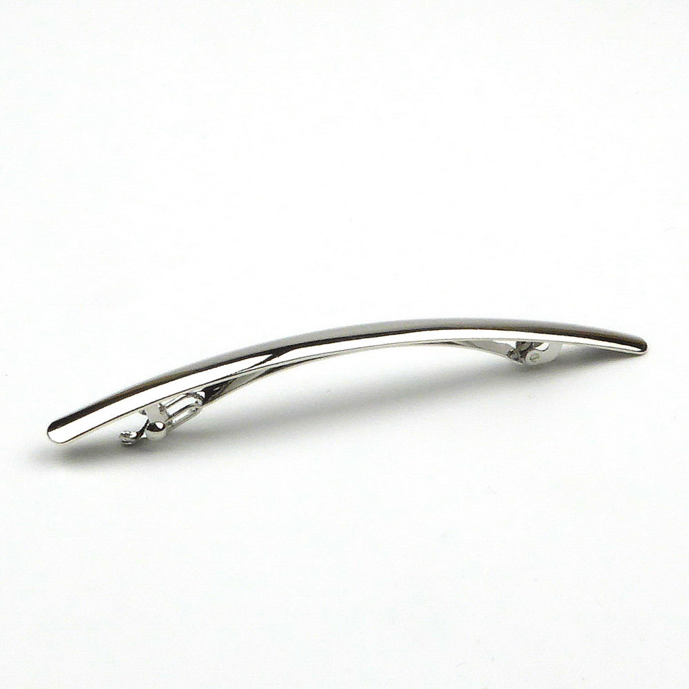 Barrette à cheveux métal longue 10.5cm argenté