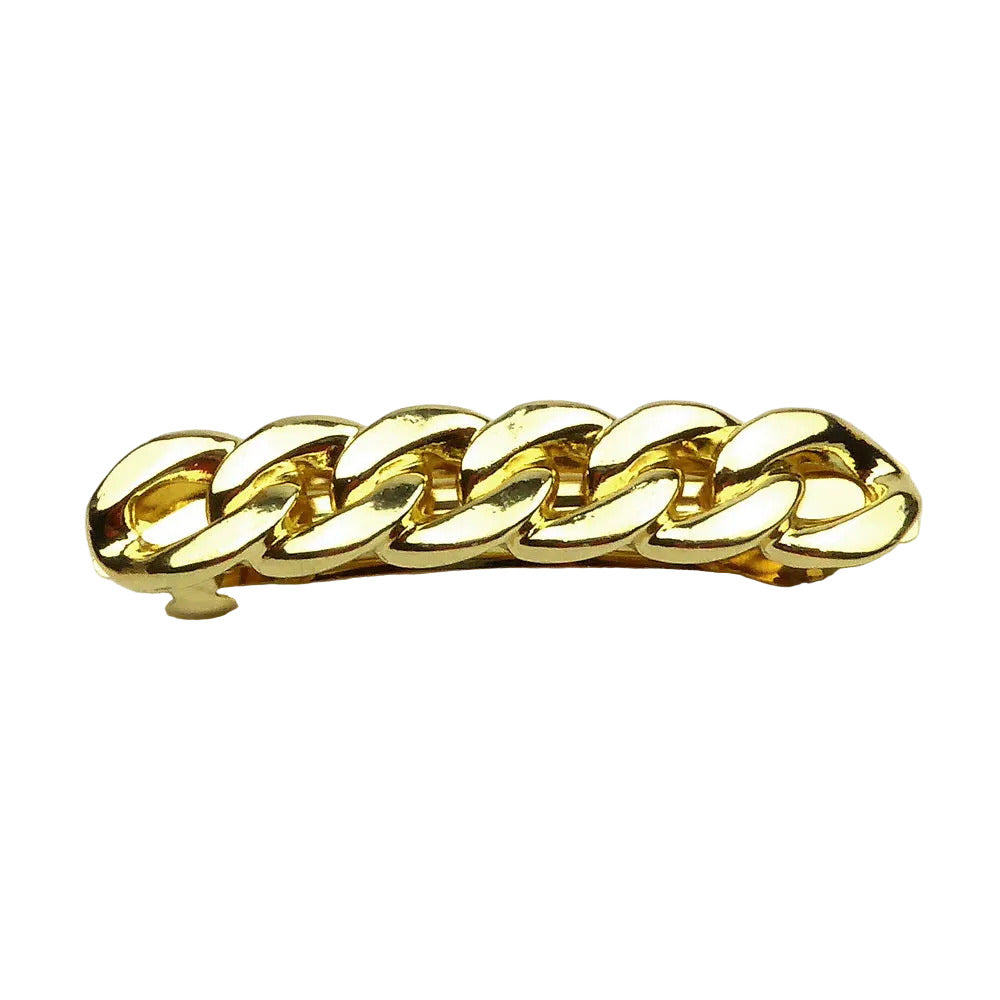 Barrette à cheveux chaine métal doré