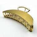 Pince à cheveux crabe en métal doré mat 11 cm
