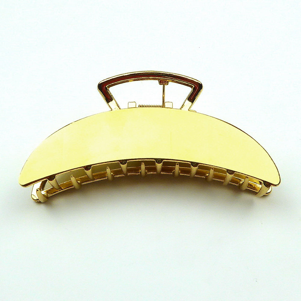 Pince cheveux crabe en métal doré mat 11 cm