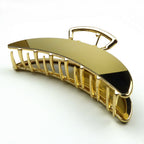 Pince à cheveux crabe en métal brillant 11cm, Or 
