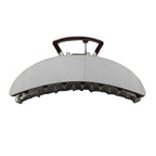 Pince à cheveux crabe en métal brillant 11cm, Argent