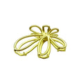 Pince à cheveux arrondie métal doré mat 7cm