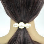 Barrette à cheveux incurvée ornée de perles