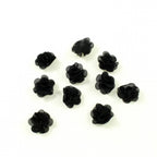 Lot de 10 petites fleurs en tissu voile 3cm cousues à la main - noir