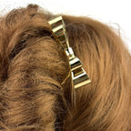 Grand pic à chignon 12cm noeud doré