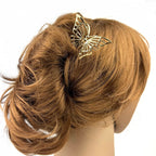Grand pic à chignon papillon 12 cm, doré