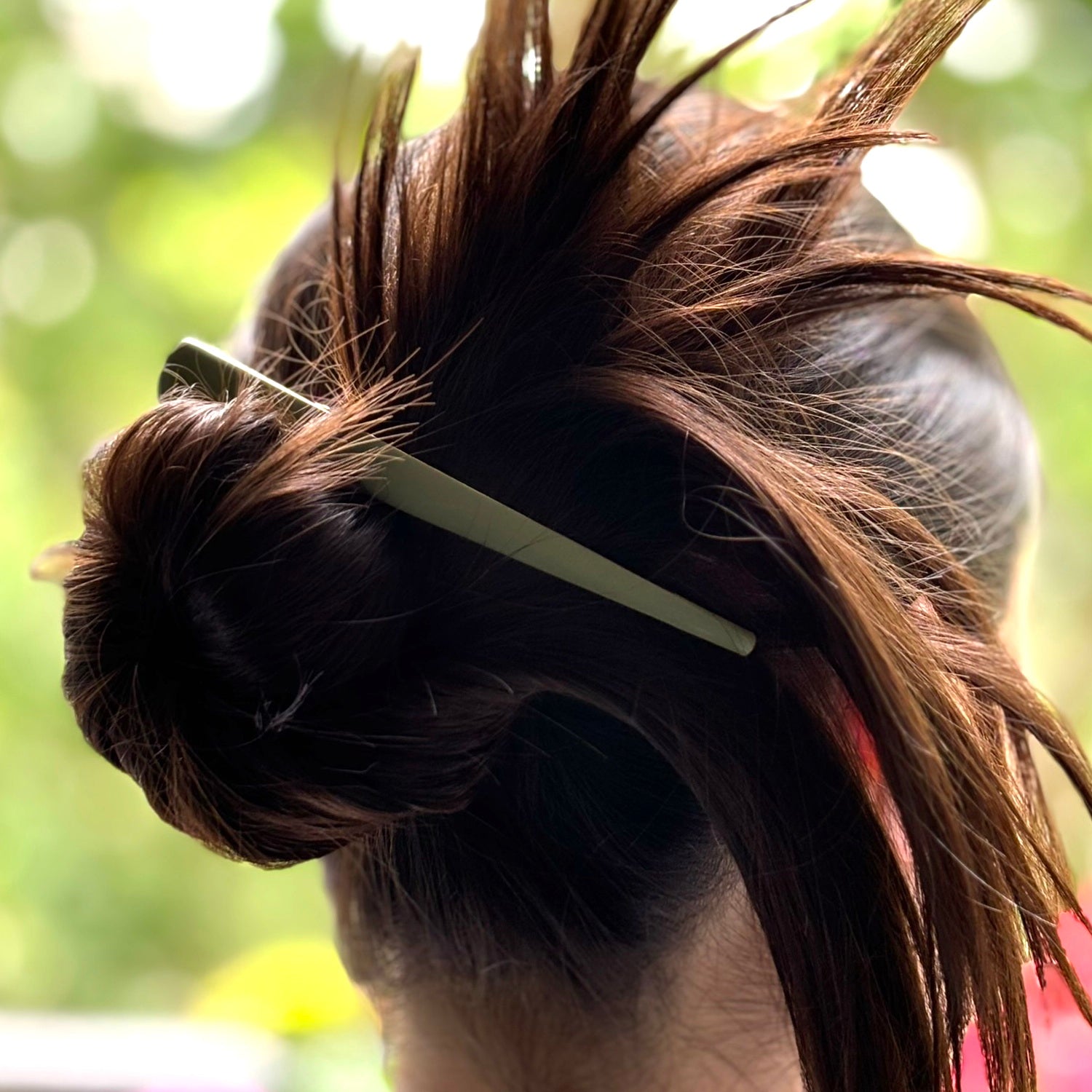 Grande pince cheveux concorde 13cm émail vert