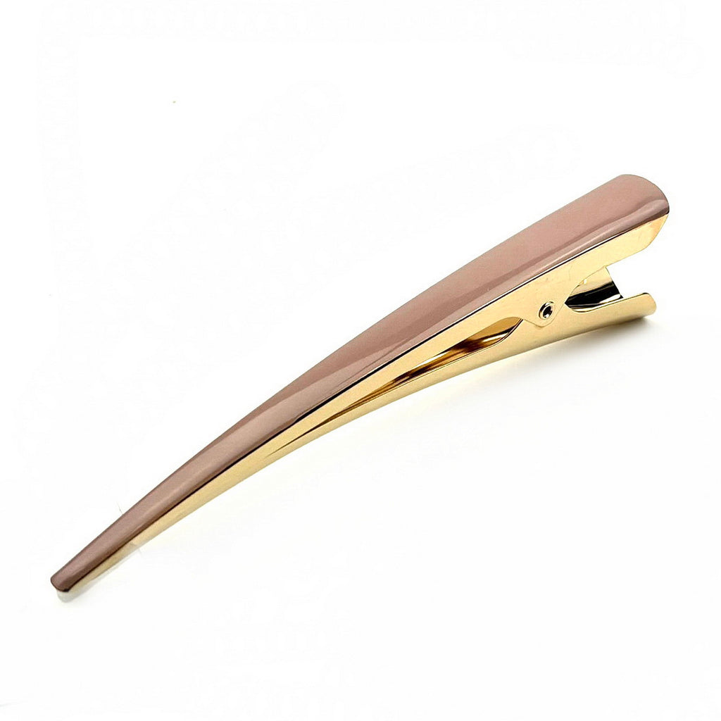Grande pince cheveux concorde 13cm émail vieux rose