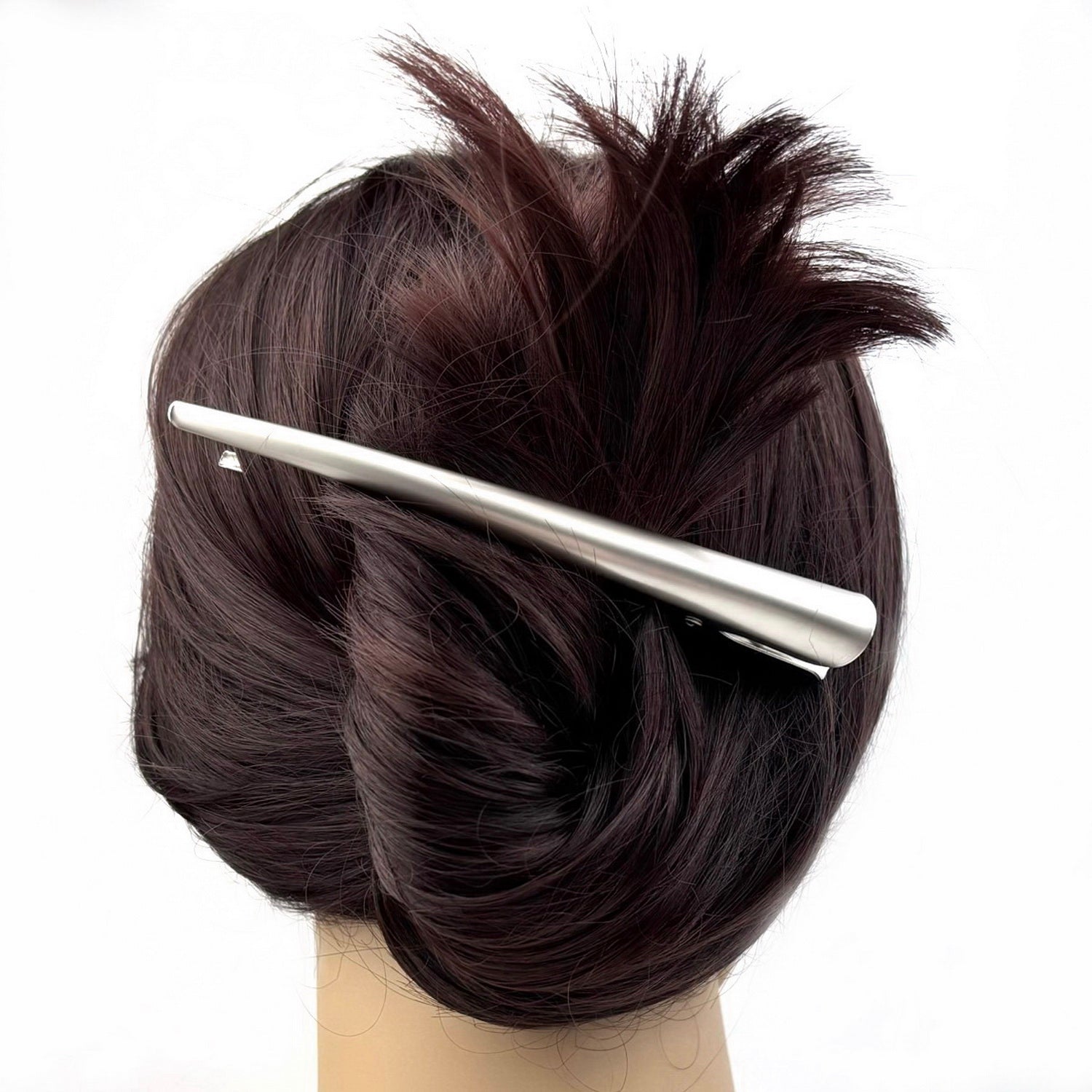 Pince cheveux concorde 13cm métal argent mat
