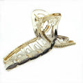 Grande pince cheveux transparente strass 11cm
