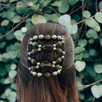 Double peigne cheveux élastique pour chignon made in France