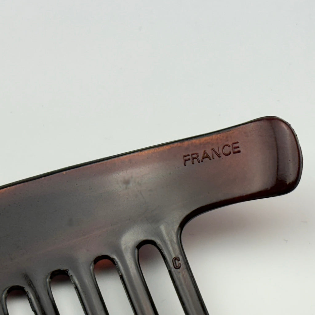 Lot de 2 grands peignes cheveux chignon, Made in France, 11.5cm, Marron