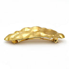 Barrette pince cheveux ovale 9cm métal martelé 