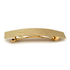 Barrette à cheveux design rectangulaire 9cm metal or