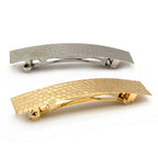 Barrette à cheveux design rectangulaire 9cm metal