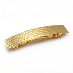 Barrette à cheveux design rectangulaire 9cm doré