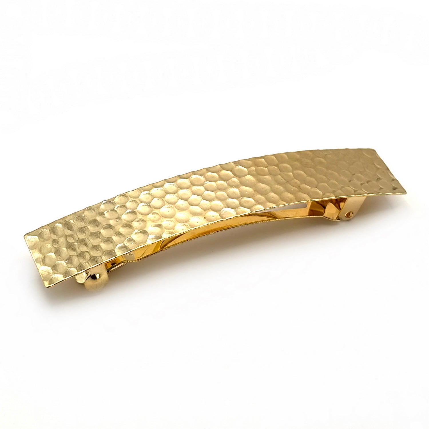 Barrette à cheveux design rectangulaire 9cm doré