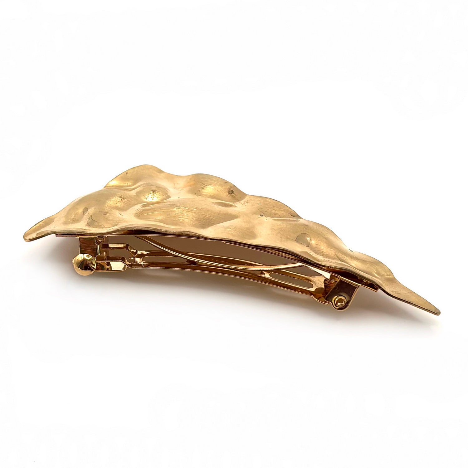 Barrette à cheveux design métal martelé
