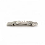 Barrette à cheveux design 6.5cm metal argenté