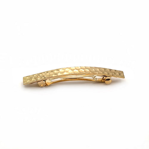 Barrette à cheveux design 6.5cm metal doré