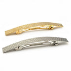 Barrette cheveux metal design 10cm or, argent