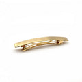 Barrette à cheveux moderne 6.5cm metal effet brossé doré