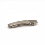 Barrette à cheveux moderne 6.5cm metal effet brossé argent